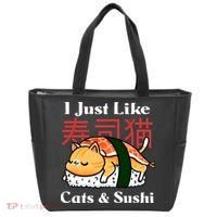 I Just Like Cats And Sushi Tote Bag thumb 0
