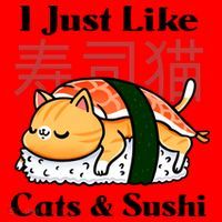 I Just Like Cats And Sushi Santa Hat thumb 1
