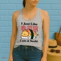 I Just Like Cats And Sushi Women's Tank Top thumb 2