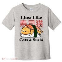 I Just Like Cats And Sushi Toddler T-Shirt thumb 0
