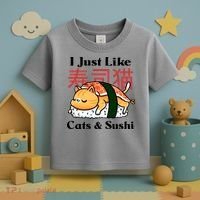 I Just Like Cats And Sushi Toddler T-Shirt thumb 3