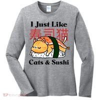 I Just Like Cats And Sushi Women's Long Sleeve Shirt thumb 0