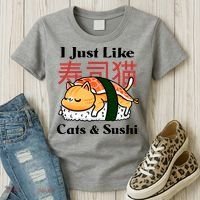 I Just Like Cats And Sushi Women's T-Shirt thumb 3