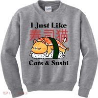 I Just Like Cats And Sushi Kids Sweatshirt thumb 0