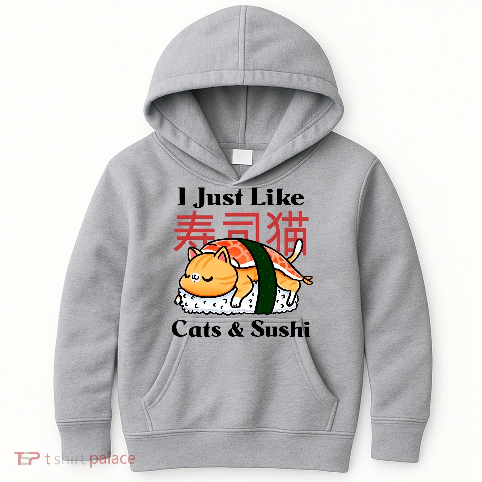 I Just Like Cats And Sushi Kids Hoodie