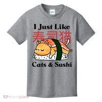 I Just Like Cats And Sushi Kids T-Shirt thumb 0