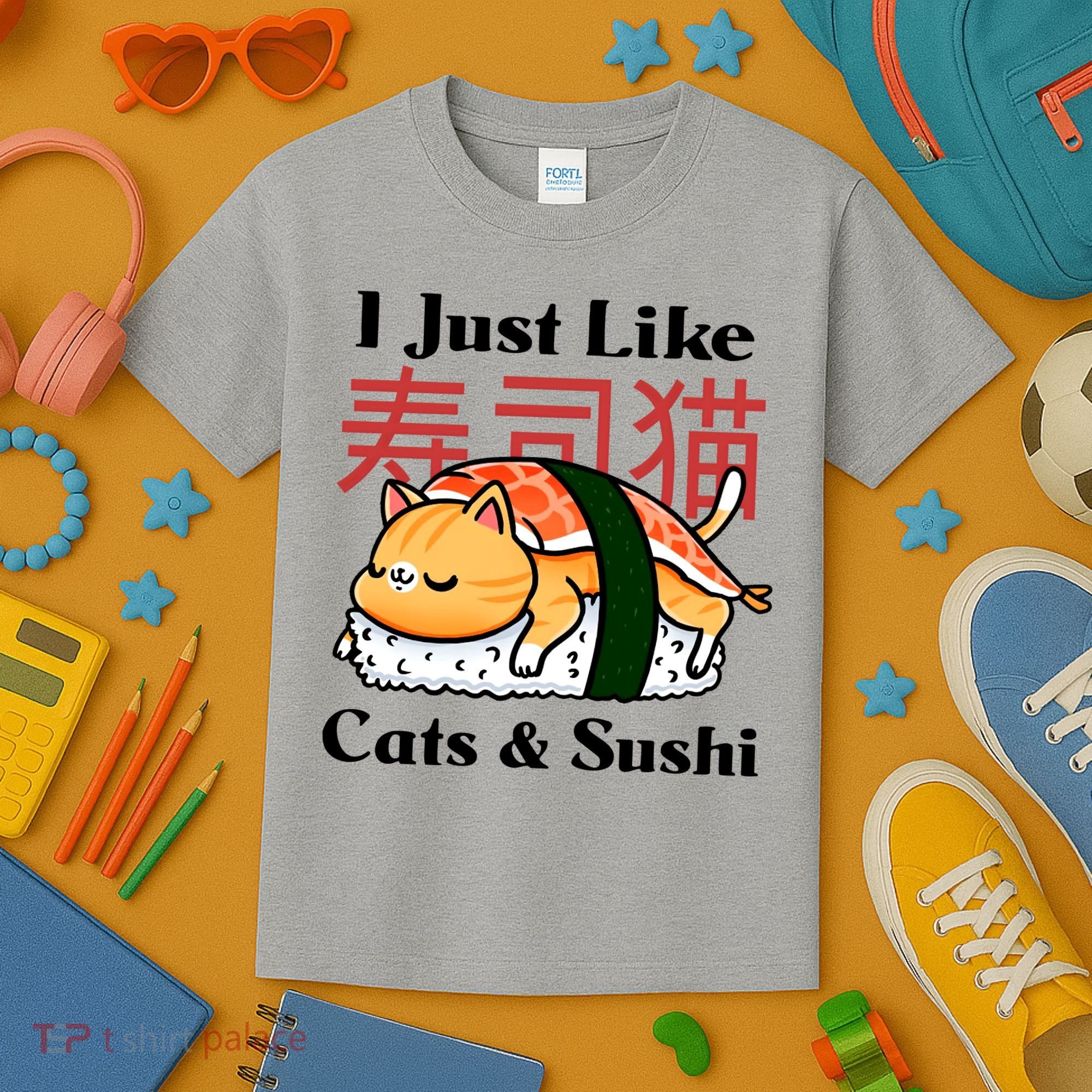 I Just Like Cats And Sushi Kids T-Shirt