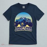 I Just Love Monster Trucks Retro Sunset T-Shirt thumb 5