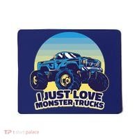 I Just Love Monster Trucks Retro Sunset Mousepad thumb 0