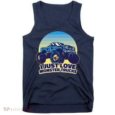 I Just Love Monster Trucks Retro Sunset Tank Top