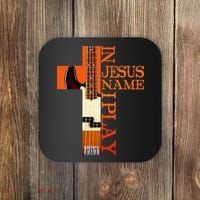 In Jesus Name I Play Bass Coaster thumb 0