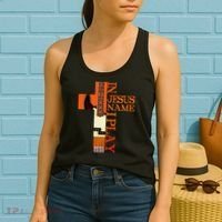 In Jesus Name I Play Bass Women's Tank Top thumb 2