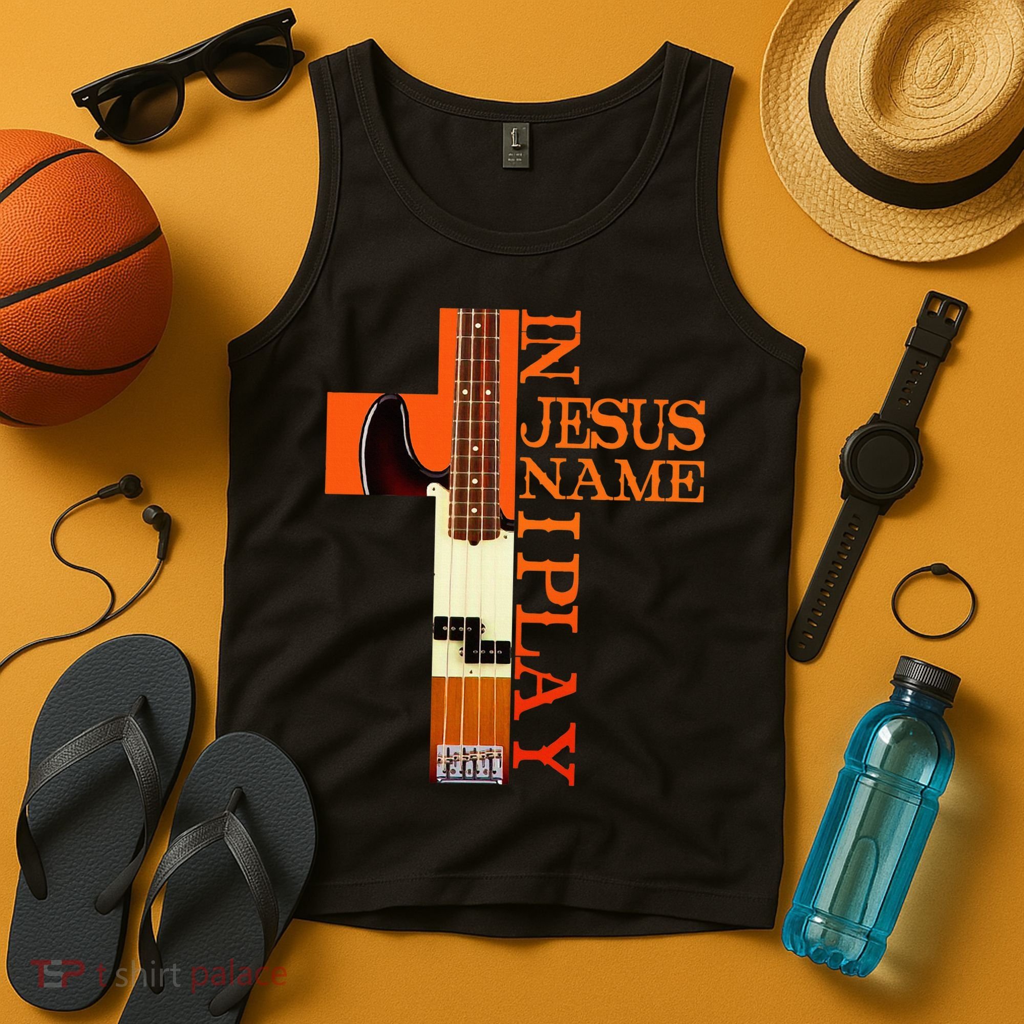 In Jesus Name I Play Bass Tank Top