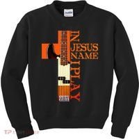In Jesus Name I Play Bass Kids Sweatshirt thumb 0