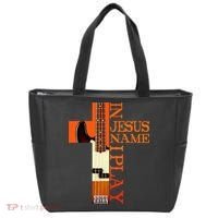 In Jesus Name I Play Bass Tote Bag thumb 0