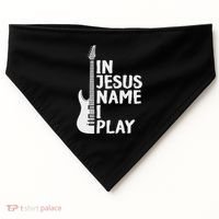 In Jesus Name I Play Guitar Christian Gift Guitar Lover USA-Made Doggie Bandana thumb 0