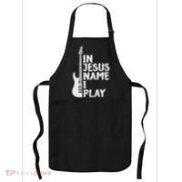 In Jesus Name I Play Guitar Christian Gift Guitar Lover Apron thumb 0