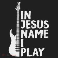 In Jesus Name I Play Guitar Christian Gift Guitar Lover Beanie thumb 2