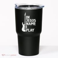 In Jesus Name I Play Guitar Christian Gift Guitar Lover Tumbler thumb 0