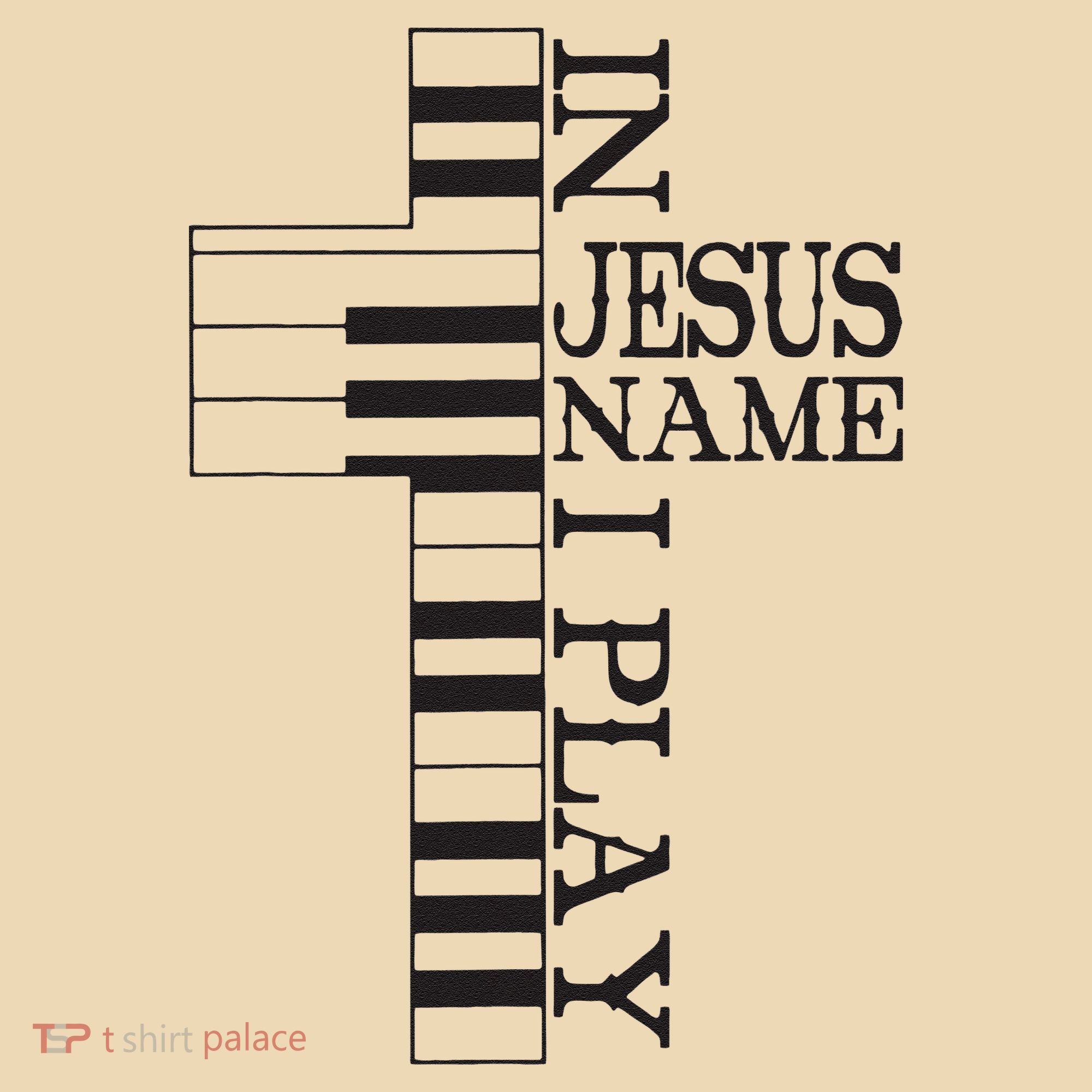 In Jesus Name I Play Christian Pianist Piano Lover Tote Bag