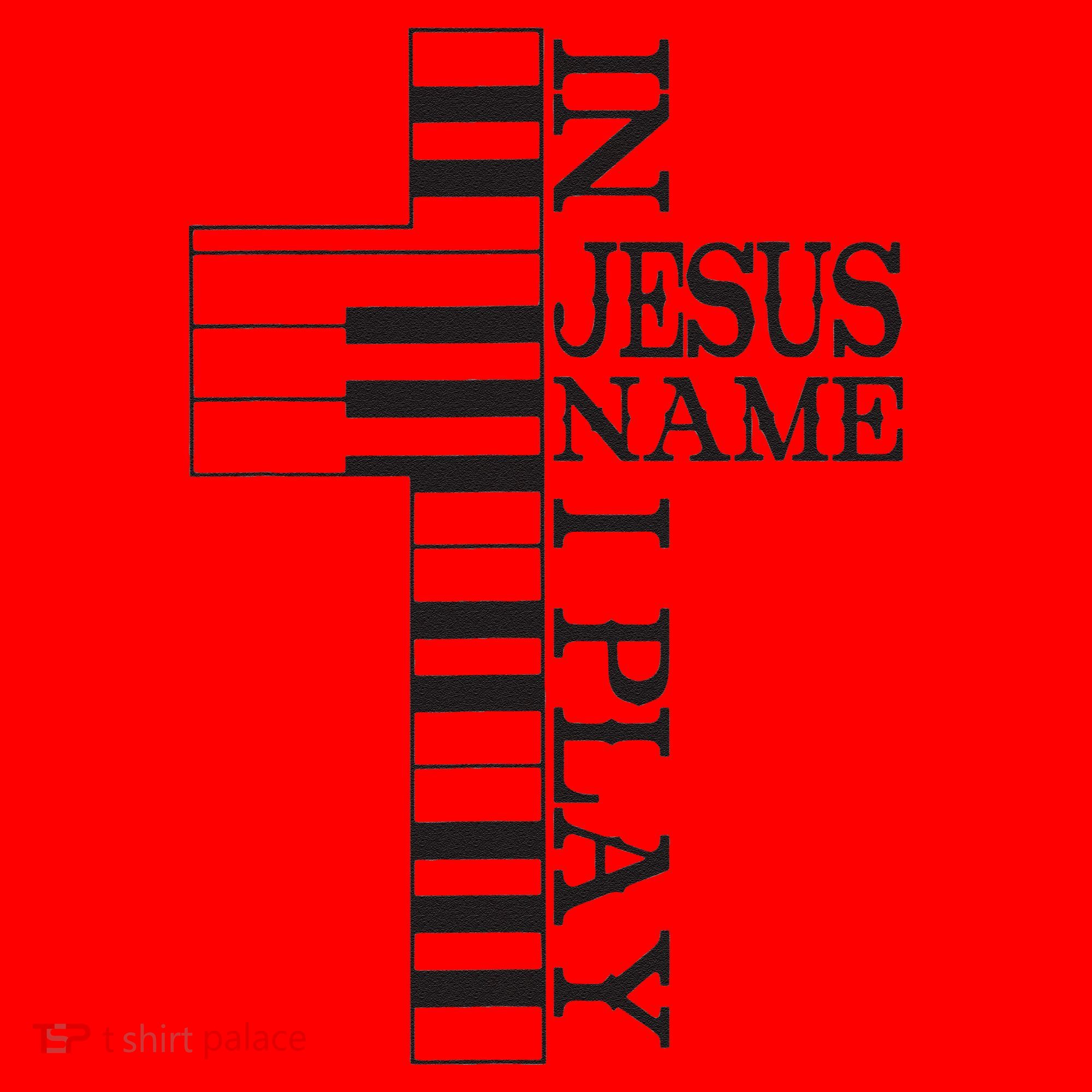 In Jesus Name I Play Christian Pianist Piano Lover Santa Hat