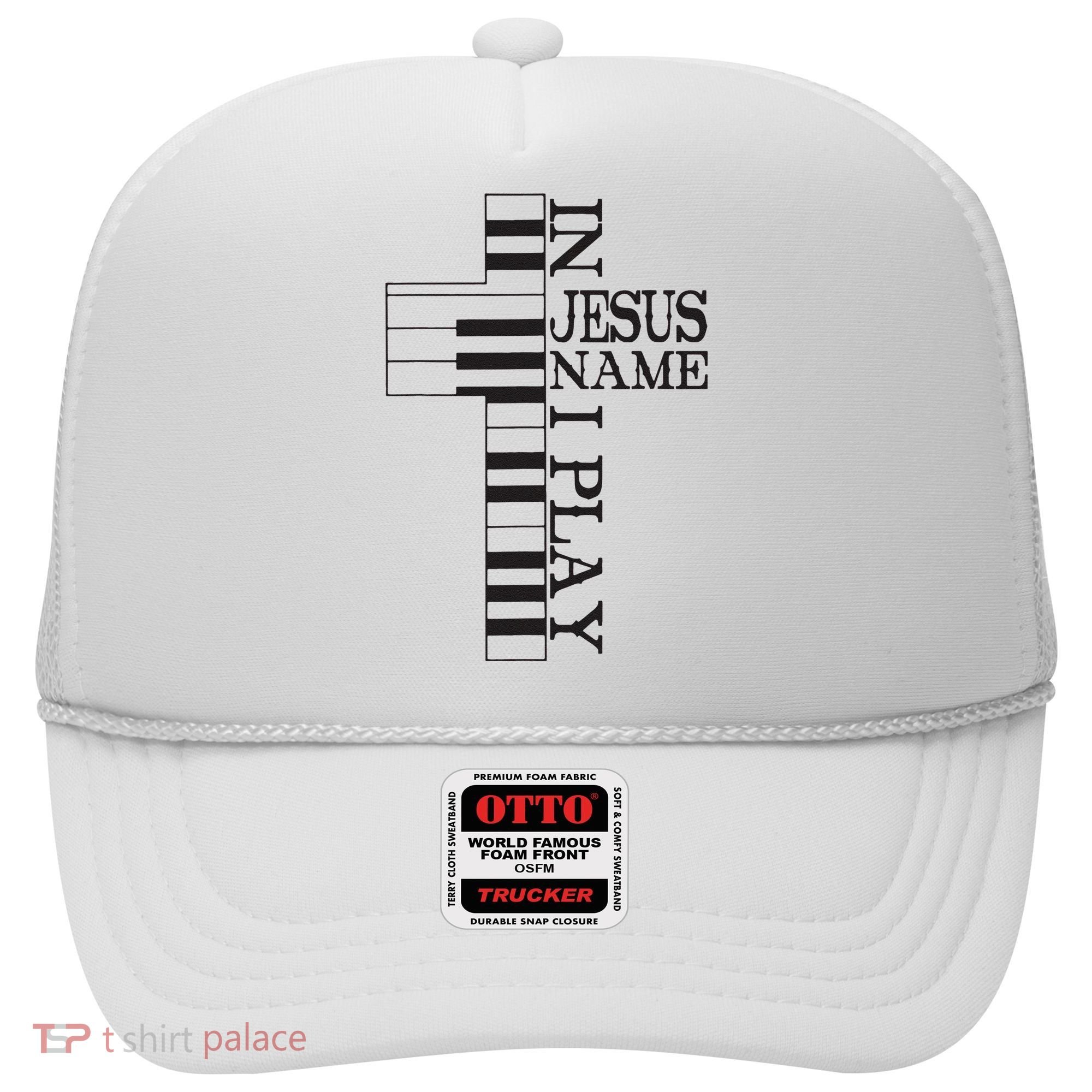 In Jesus Name I Play Christian Pianist Piano Lover Hat
