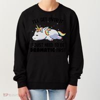 I Just Need To Be Dramatic Lazy Unicorn Women's Sweatshirt thumb 0