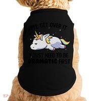 I Just Need To Be Dramatic Lazy Unicorn Doggie Tank thumb 0