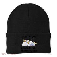 I Just Need To Be Dramatic Lazy Unicorn Beanie thumb 0