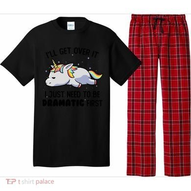I Just Need To Be Dramatic Lazy Unicorn Pajama Set