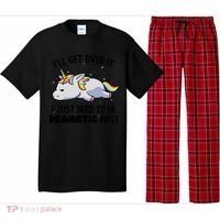 I Just Need To Be Dramatic Lazy Unicorn Pajama Set thumb 0