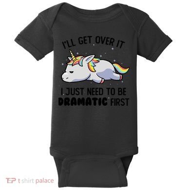 I Just Need To Be Dramatic Lazy Unicorn Baby Bodysuit