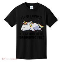 I Just Need To Be Dramatic Lazy Unicorn Kids T-Shirt thumb 0