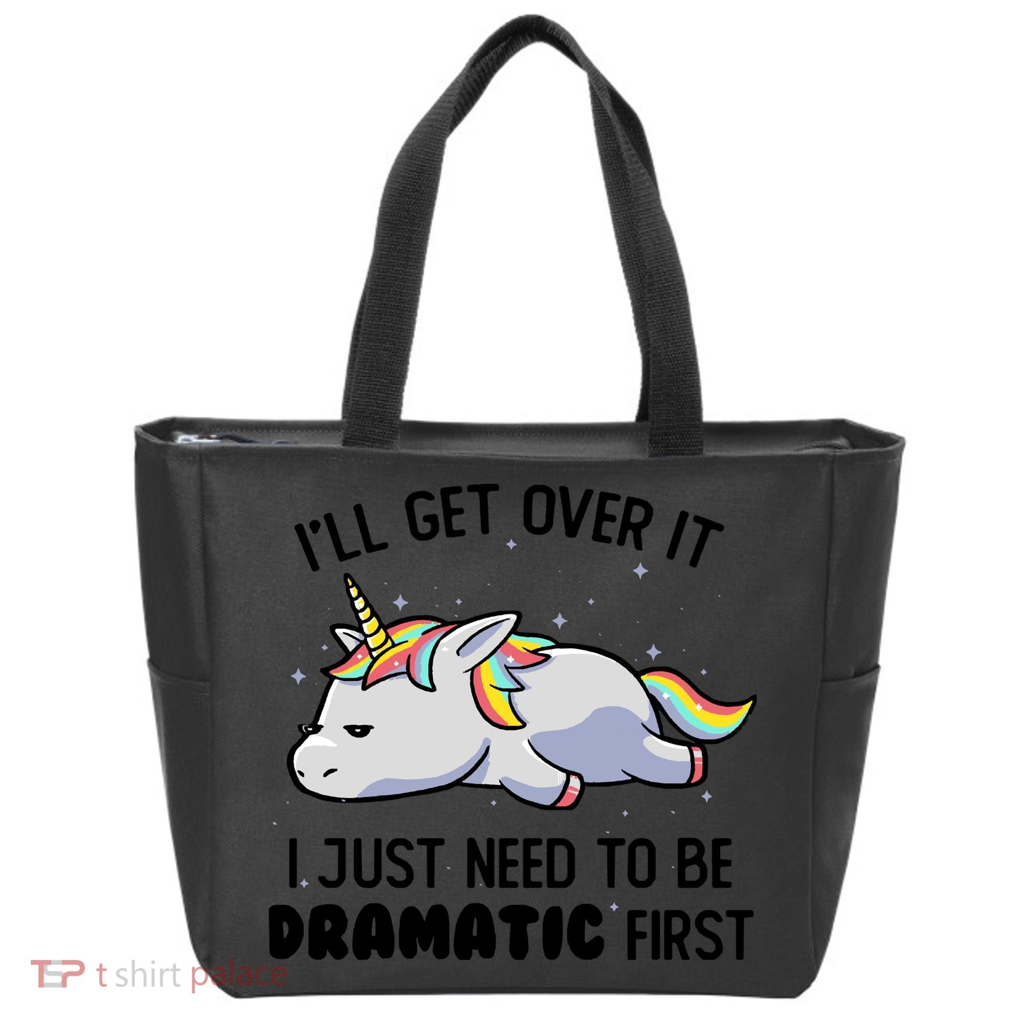 I Just Need To Be Dramatic Lazy Unicorn Tote Bag