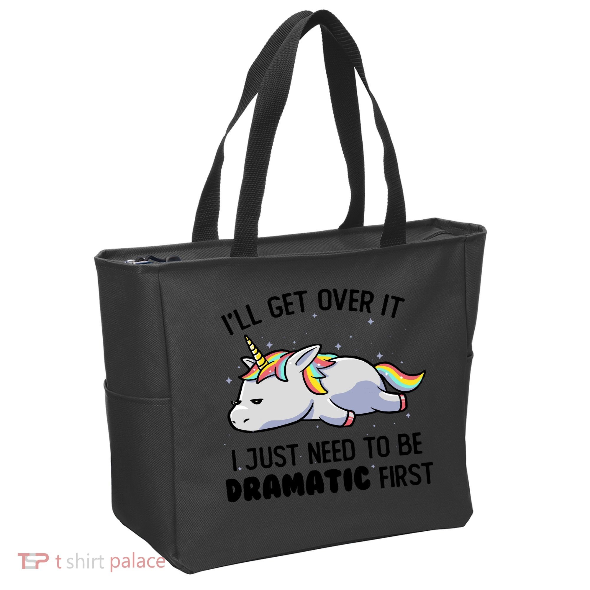 I Just Need To Be Dramatic Lazy Unicorn Tote Bag