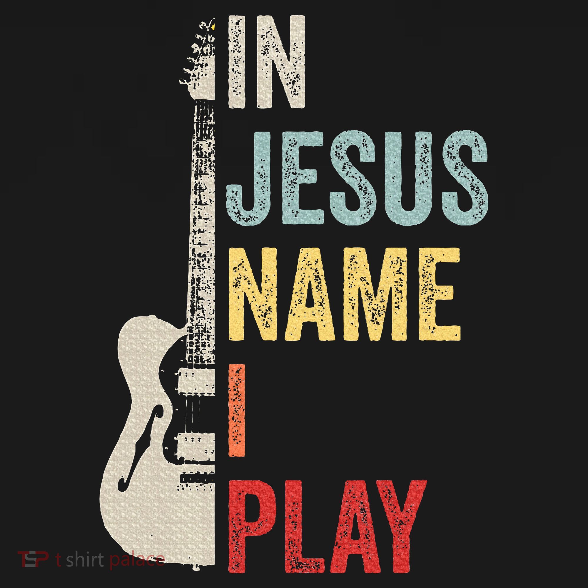 In Jesus Name I Play Guitar Christian Band Guitar Bucket Hat