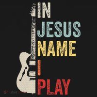 In Jesus Name I Play Guitar Christian Band Guitar Kids T-Shirt thumb 4