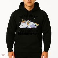 I Just Need To Be Dramatic Lazy Unicorn Gift Hoodie thumb 2