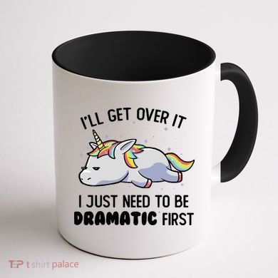 I Just Need To Be Dramatic Lazy Unicorn Gift Coffee Mug back