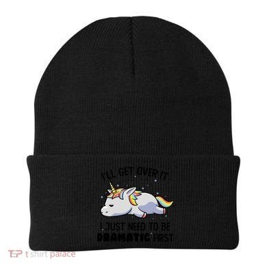 I Just Need To Be Dramatic Lazy Unicorn Gift Beanie