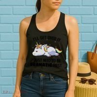 I Just Need To Be Dramatic Lazy Unicorn Gift Women's Tank Top thumb 2