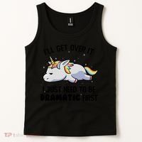 I Just Need To Be Dramatic Lazy Unicorn Gift Tank Top thumb 2
