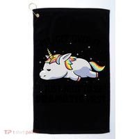 I Just Need To Be Dramatic Lazy Unicorn Gift Golf Towel thumb 0