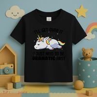 I Just Need To Be Dramatic Lazy Unicorn Gift Toddler T-Shirt thumb 3