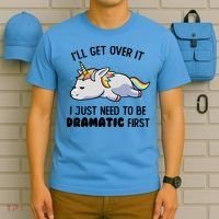 I Just Need To Be Dramatic Lazy Unicorn Gift T-Shirt thumb 5