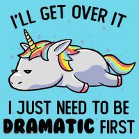 I Just Need To Be Dramatic Lazy Unicorn Gift Kids Long Sleeve Shirt thumb 2