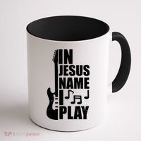 In Jesus Name I Play Guitar Coffee Mug thumb 1