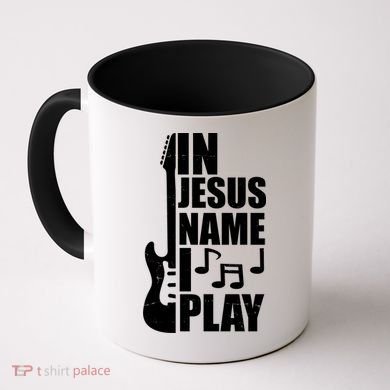 In Jesus Name I Play Guitar Coffee Mug