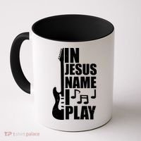 In Jesus Name I Play Guitar Coffee Mug thumb 0