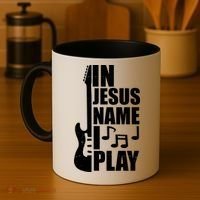 In Jesus Name I Play Guitar Coffee Mug thumb 4